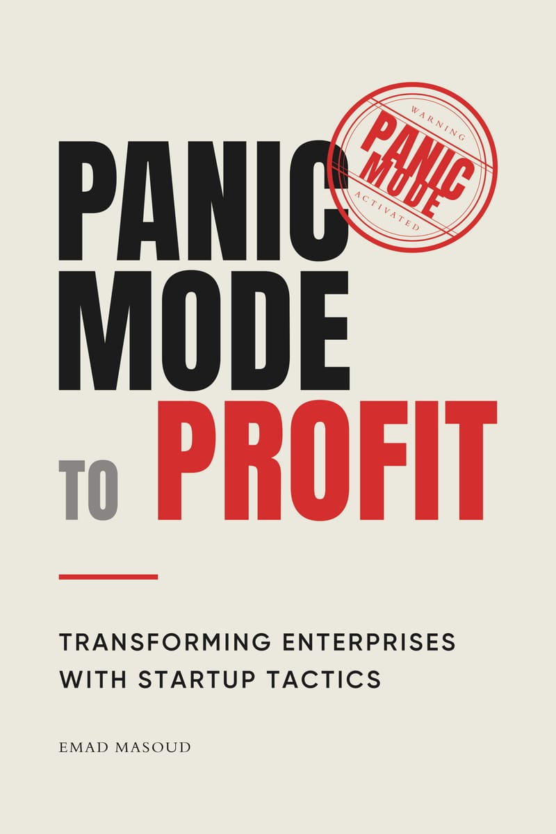Panic Mode to Profit book cover by Emad Masoud